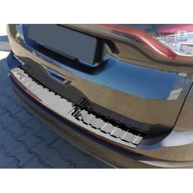 Накладка на задний бампер (полированная) Ford Edge (2014-) бренд – Avisa главное фото